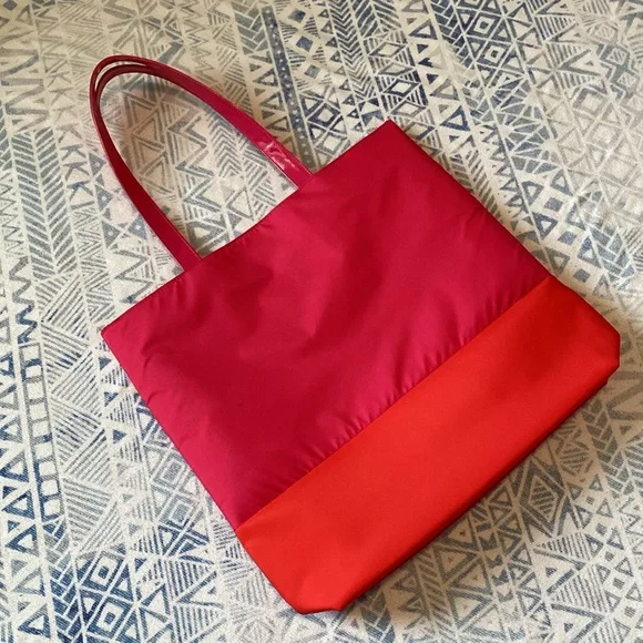 Lancôme Red & Pink Shoulder Tote - Picture 8 of 8
